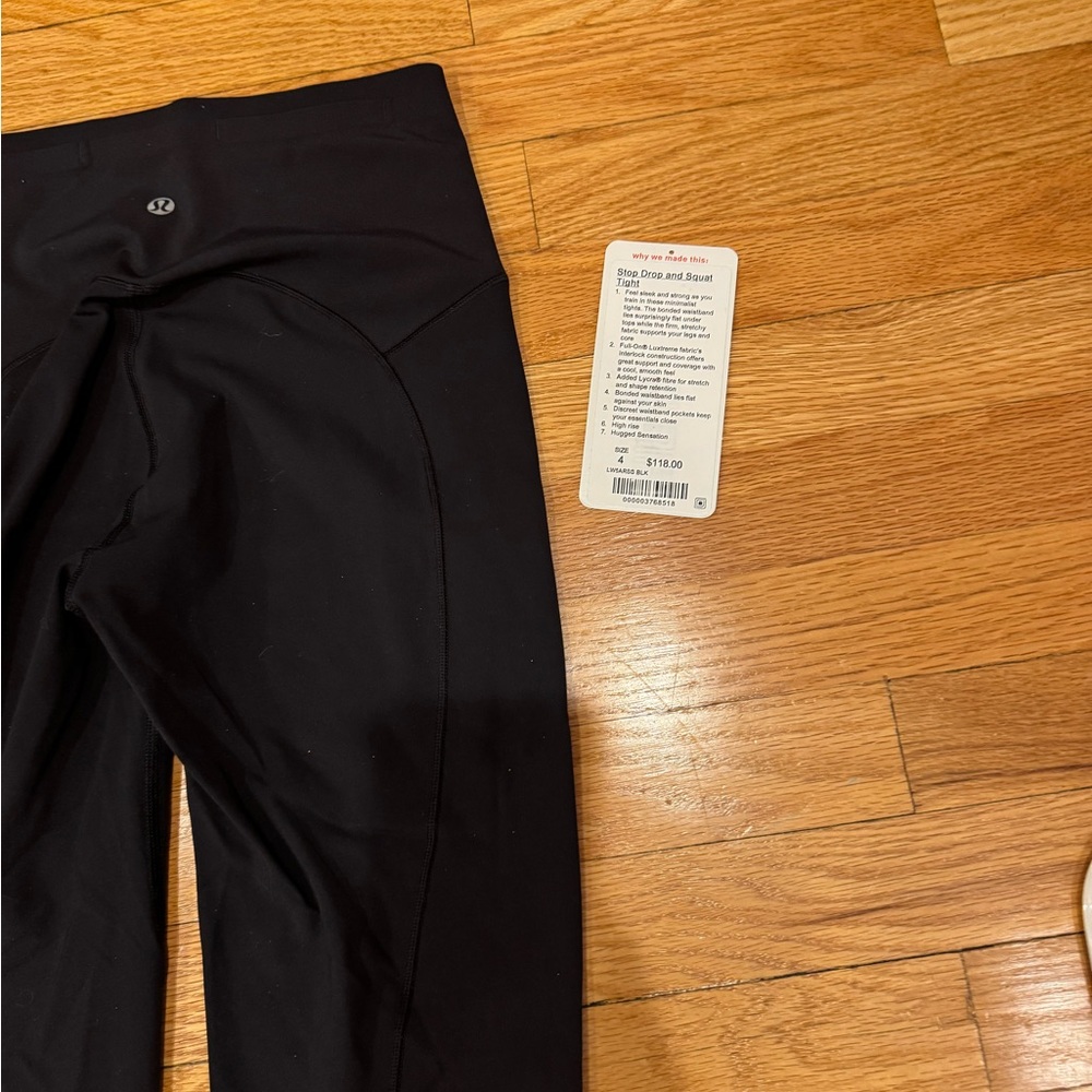 Lululemon Stop Drop & Squat Tight 28"- size 4- black - Picture 10 of 11